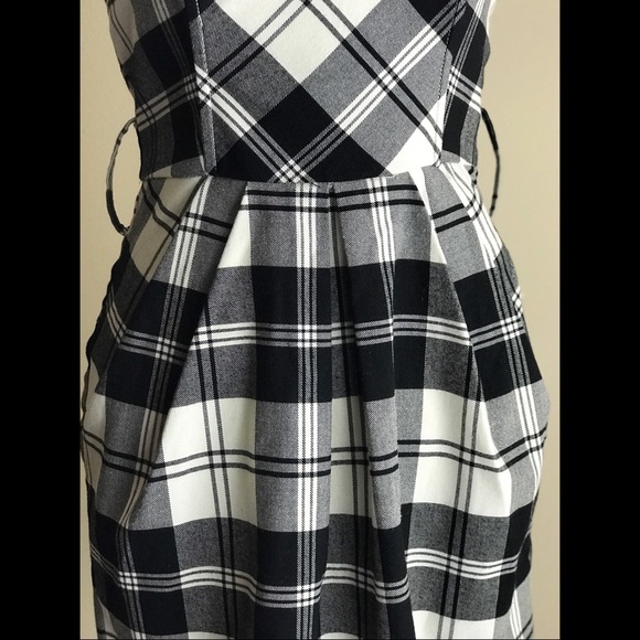 Candies Pleated Black and White Sheath Dress sz 7 - Picture 3 of 7